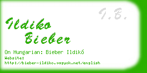 ildiko bieber business card