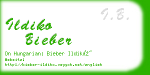 ildiko bieber business card